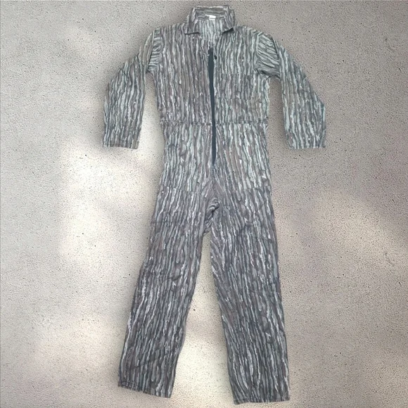 Vintage RealTree Long Sleeve Pants One Piece Stylish Gray Jumpsuit Men's Size S