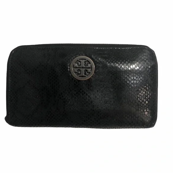 Tory Burch snakeskin embossed clutch wallet