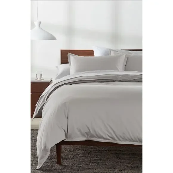 Nordstrom 400 Thread Count 100% Cotton Duvet Cover Pillow Cases Queen NWT