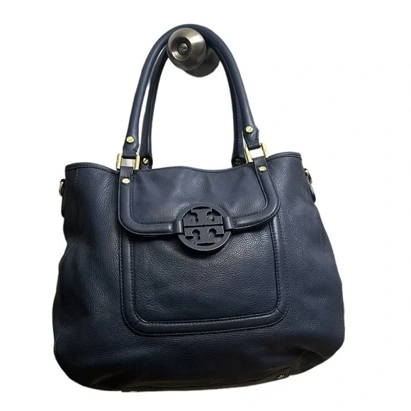 Tory Burch  Blue Leather Amanda Handbag/Shoulder Bag.$495