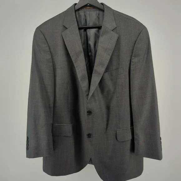 Peter Millar Blazer 44S Gray Wool Sport Coat Made in Canada Union Tailored‎ Mens