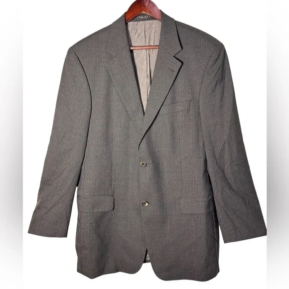 Hugo Boss super 100 finest quality 100% Schurwolle Virgin wool Size 41L Made USA
