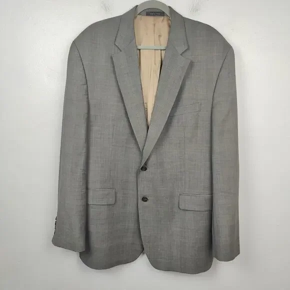 Lauren Ralph Lauren Blazer Mens 46L‎ Tan Brushed 100% Wool Preppy Suit
