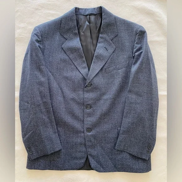 1930s Union Made Strictly Custom Tailoring Dark Grey Men's Blazer Mob Clean Cut