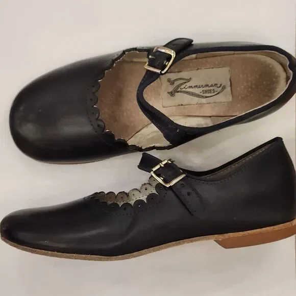 Navy Scalloped Mary Jane ZIMMERMAN Dress Party Shoes Size‎ 12c