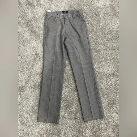 Dockers Men's Gray Plaid Suit Pants