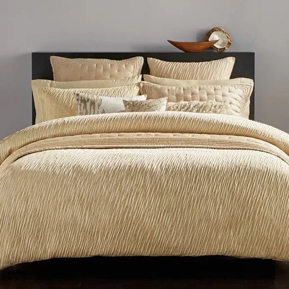 5 Pc Set Donna Karan Home Gold Dust Duvet Cover