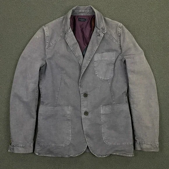 Paul Smith Jeans Jacket Mens Small Blue Grey Half Lined Blazer Sport Coat
