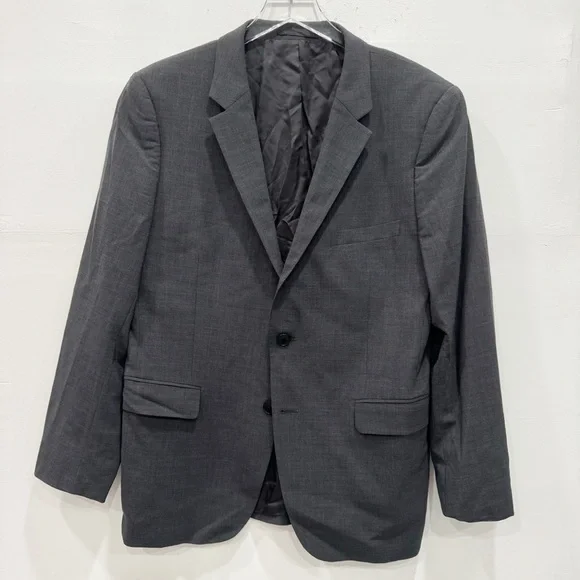 Theory Sport Jacker Blazer Dark Grey Wool 42 Short 2-Button