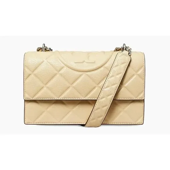 Tory Burch  Small Fleming Polished Grain Leather Shoulder Bag