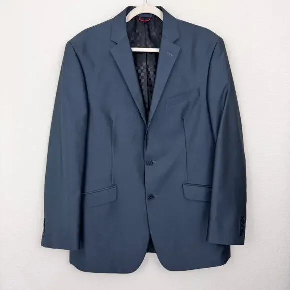 Billy London UK Men Suit Jacket Blazer Size 42L Formal Wedding Professional Gray