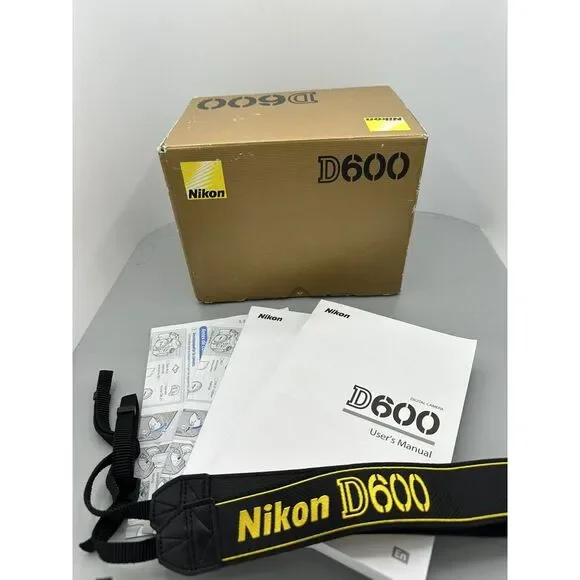 Nikon D600 Box Only With Manual's and Camera Strap - No Camara Included