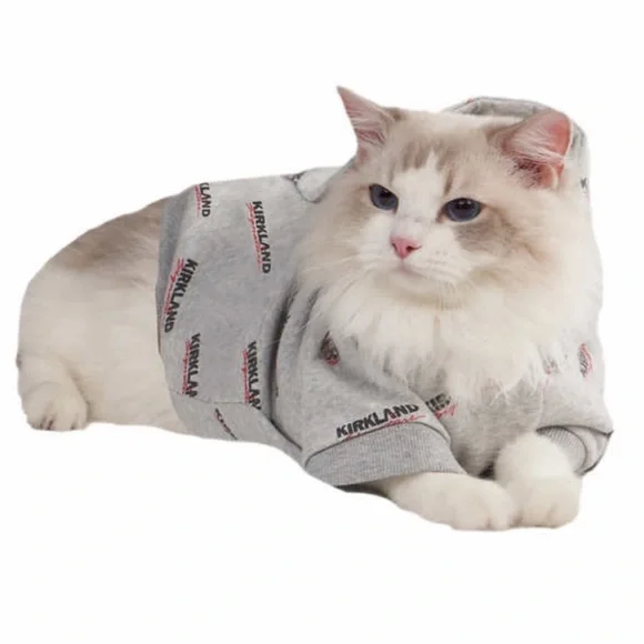 Kirkland Signature Logo Pet Hoodie for Dog / Cat : GRAY