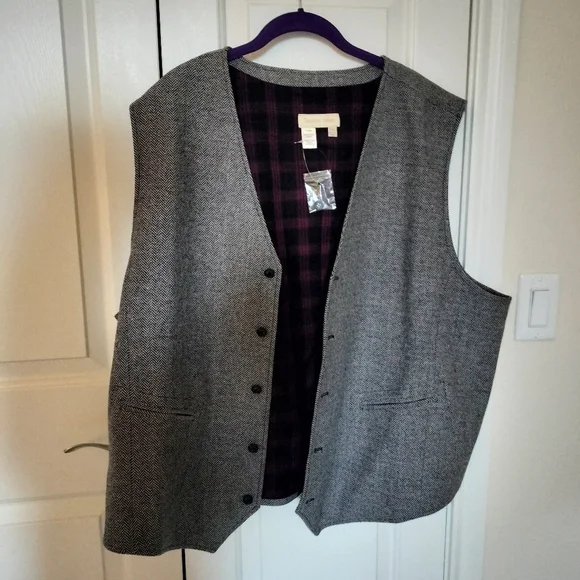 NWOT Territory Ahead Plaid Wool Blend Blazer