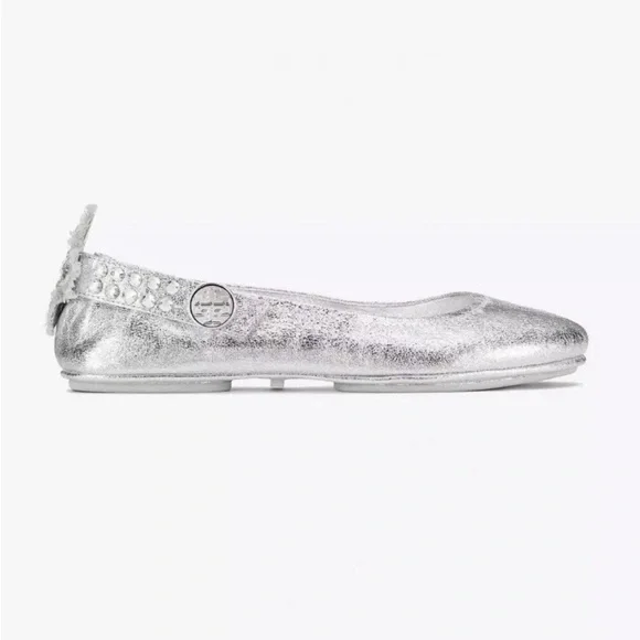 Tory Burch Minnie Reva‎ Ballerina Flats Embellished Convertible Strap Ballet 8.5