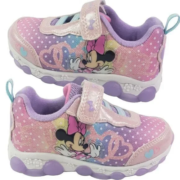 Disney Minnie Mouse Girls‎ Light Up Light Up Shoes Size 6 (14cms) New