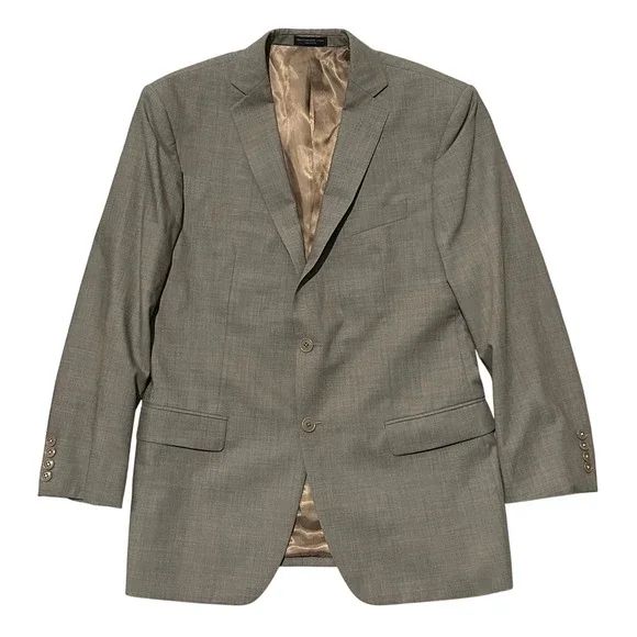 John Varvatos Bedford ST-N-SC Mens Blazer Jacket 42R Wool Tan Brown Two Button