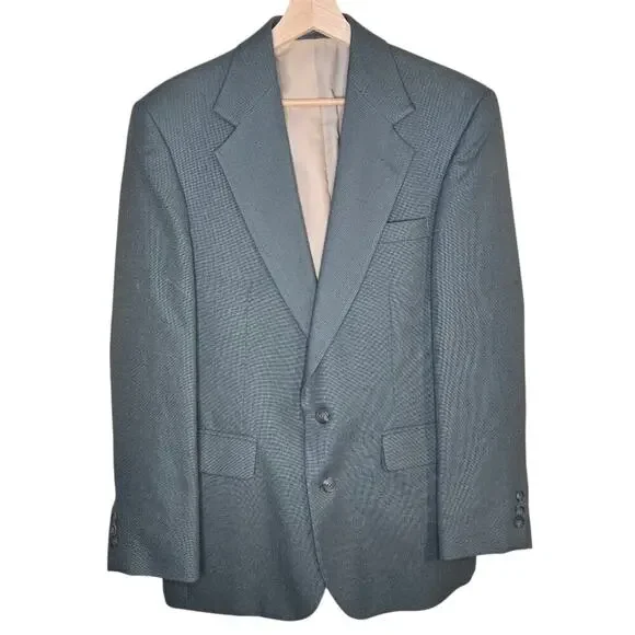 Haggar Gentleman's Fit 40R Sage Green Blazer Sport Coat [0135]