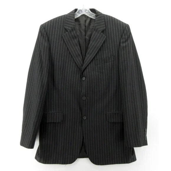 Jack Victor Sport Coat 42 Couture Blazer Pinstriped Wool Dinner Jacket
