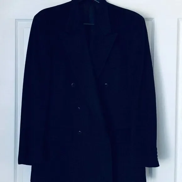 NORDSTROM CLASSICS 100% Cashmere Double Breasted Sport Jacket Black Men’s