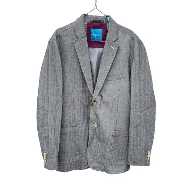 TOMMY BAHAMA Cotton Herringbone Sport Coat Blazer