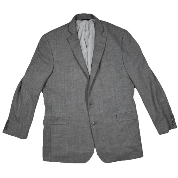 Brooks Brothers Explorer Regent Fit Blazer Mens 44L Gray 88%‎ Wool
