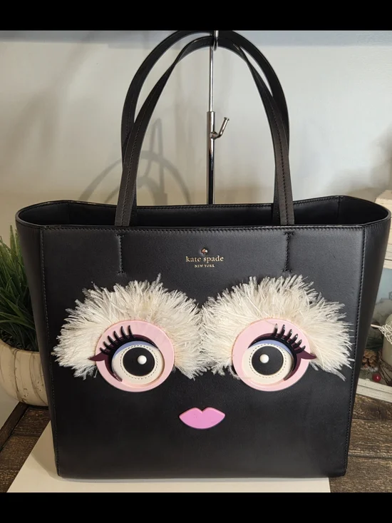 Kate Spade NY Imagination Monster Hallie Leather Tote Bag.