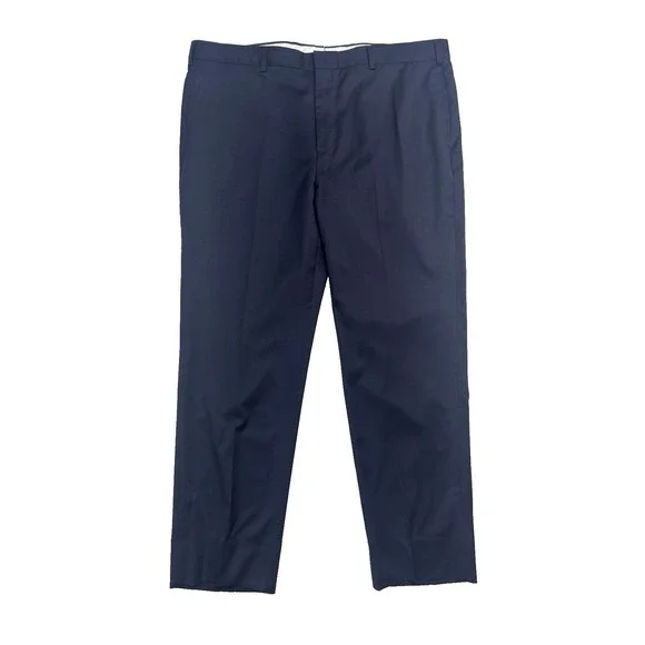 Brooks Brothers 42x30 Milano 1818 Slim Fit Pants Trousers Italian Wool Navy Blue