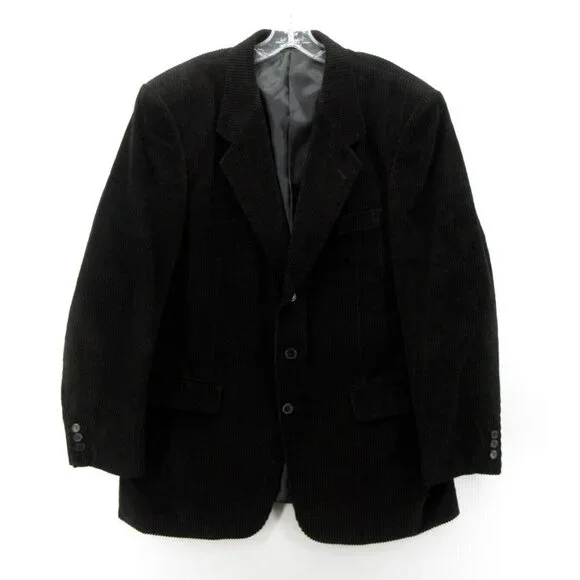 VINTAGE Oleg Cassini Sport Coat 44 Long Blazer Corduroy Jacket Outdoor