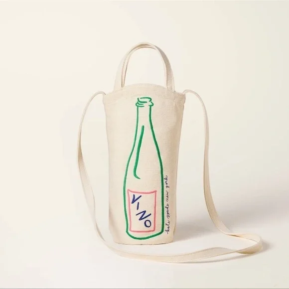 NWT Kate Spade Wine Embroidered Canvas Tote Bag