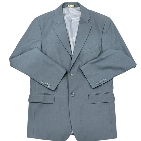 Caravelli Collezione 38R 2 Button Gray Suit Jacket Blazer