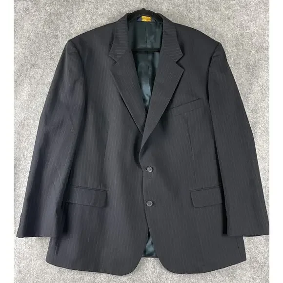 Brooks Brothers‎ Wool Blazer Sport Coat Mens 48R Blue Pinstripe 2 Button