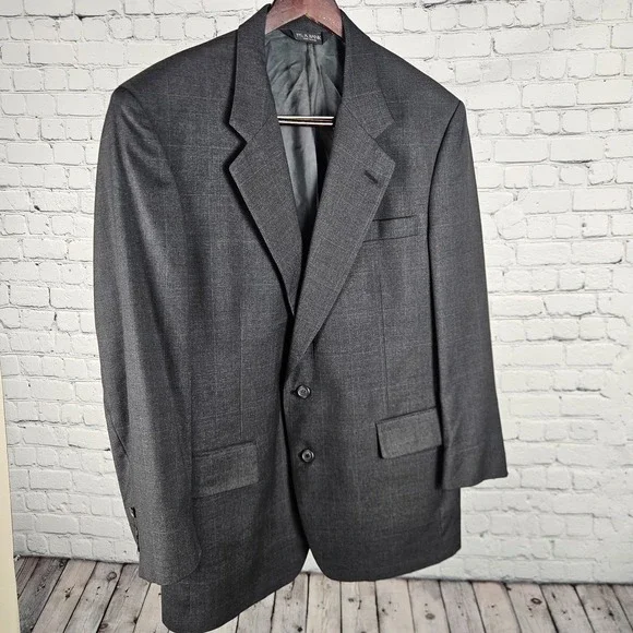 Jos A Bank Signature Collection Gray Wool Blazer Sport Coat Mens‎ 42R USA