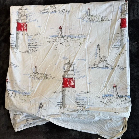 Pottery Barn Lighthouse King / Cal King Duvet Cover White