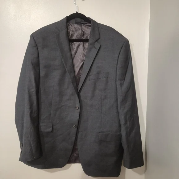 Lauren Ralph Lauren Men's Gray 100% Wool Formal Preppy Blazer Suit Jacket. 48L