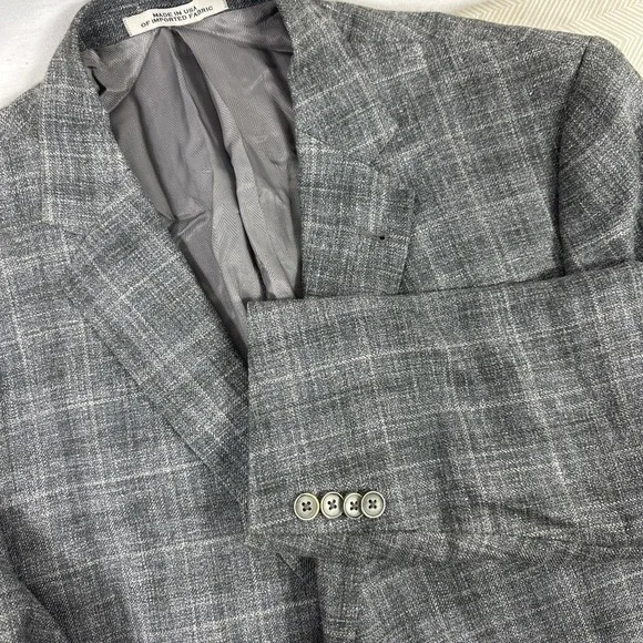 JOSEPH ABBOUD E.THOMAS Mens 44Reg Blazer Italy Wool Silk Linen Limited‎ Edition