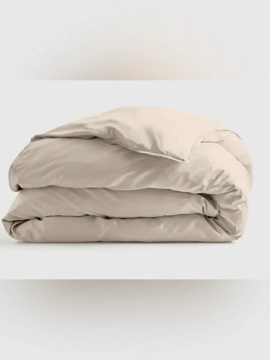 NEW Quince Organic Bamboo 1 Piece Duvet Cover, King/Cal (Sand)