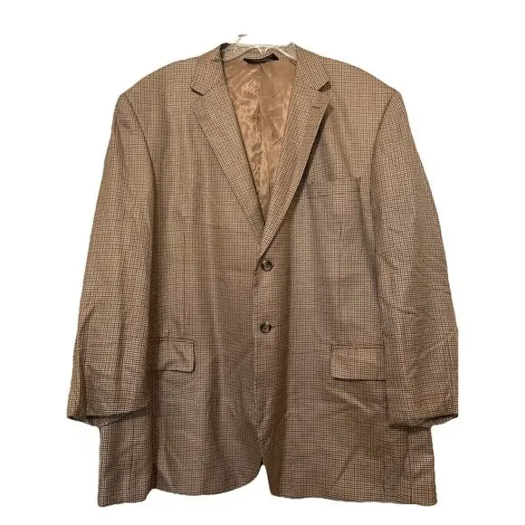 Pronto Moda Italia Blazer 52R Houndstooth Silk Wool Cashmere Lana Lux Sport Coat