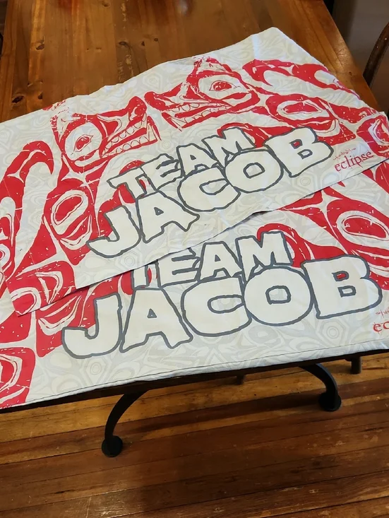 Twilight Eclipse Team Jacob Red and White Pillowcase (Set Of Two)