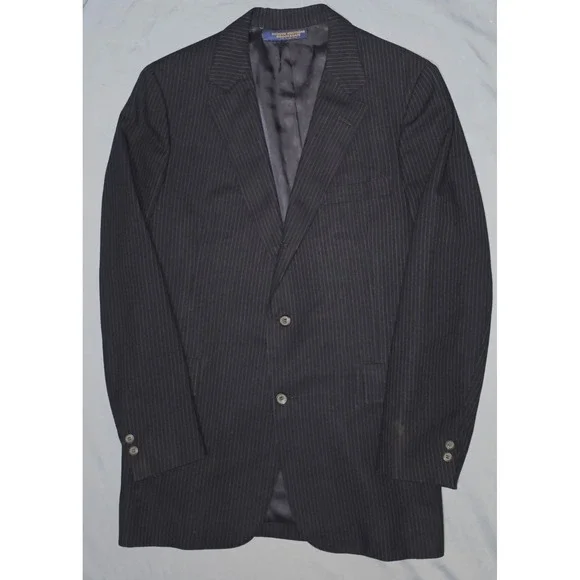 Brooks Brothers Brooksgate Charcoal Pinstripe Wool 3 Button Jacket Suit 41XL