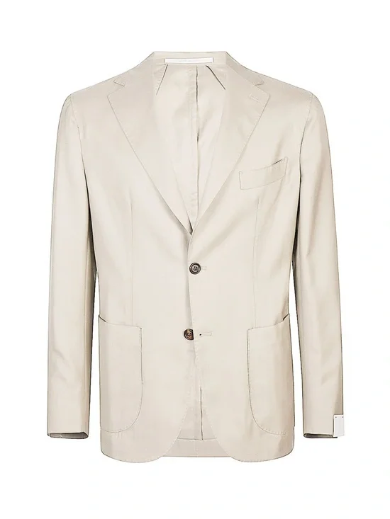 Eleventy Milano Wool Cotton Jersey Unstructured Two-Button Blazer 60 EU / 50 US