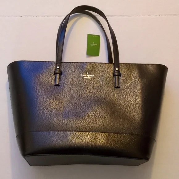 Kate Spade Black Medium Harmony Leather Tote