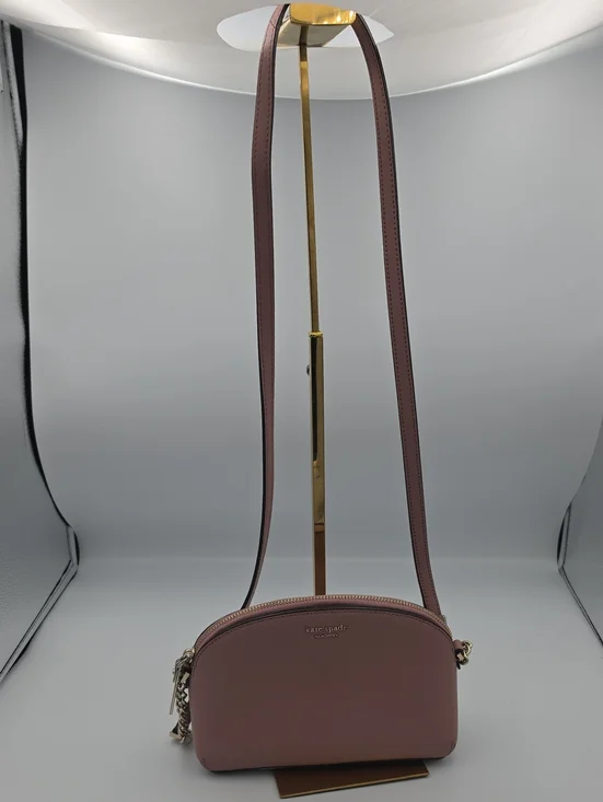 Kate Spade Mauve Pink Leather Small 2 Pocket Strap Chain Crossbody (EUC) 💖