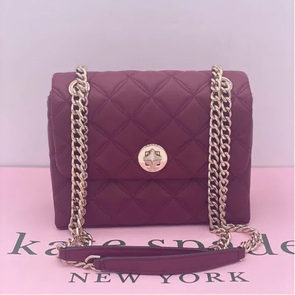 Kate Spade Natalia Quilted Leather Small Flap Crossbody Shoulder Bag