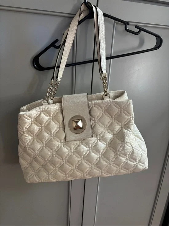 Kate Spade Astor Court ELENA Leather Shoulder Bag Tote Bone