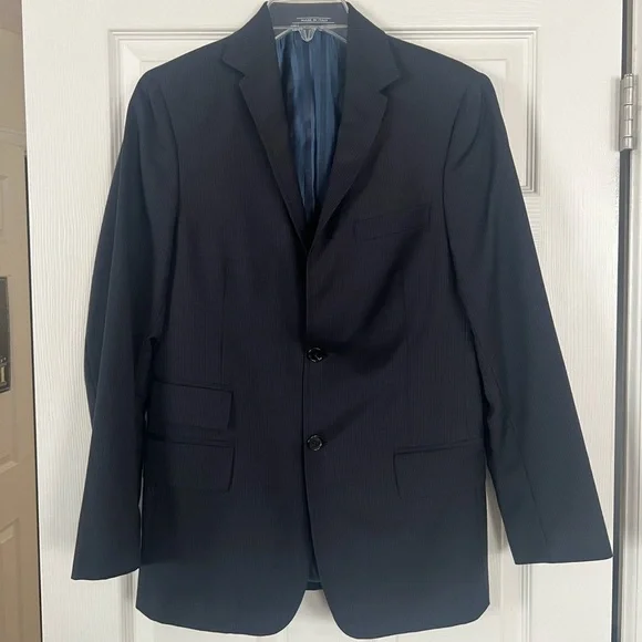 Billy Reid | Navy‎ Blue Pinstripe Blazer Wool Sz 36