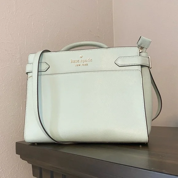 Kate Spade Staci Medium Satchel Sage Bundle Crossbody and wallet