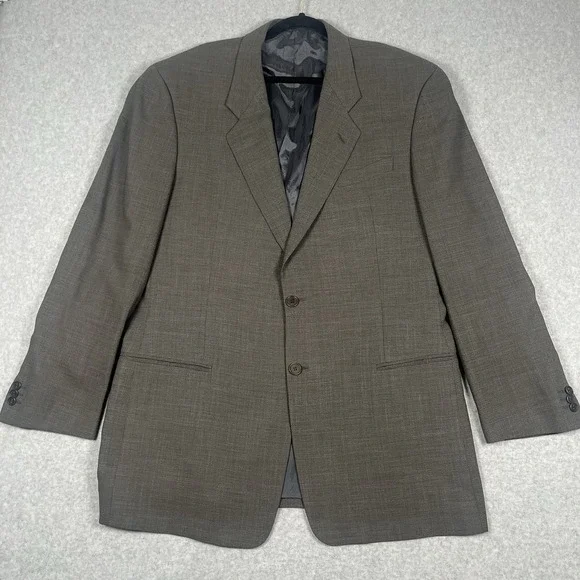 ARMANI Collezioni Blazer Wool Sport Coat Jacket Men 46 Brown 2 Button See Sz Pic