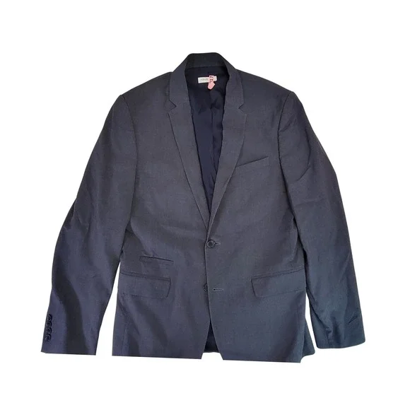 Calvin‎ Klein Men Dark Gray Wool Blend Blazer Sport Coat Size M