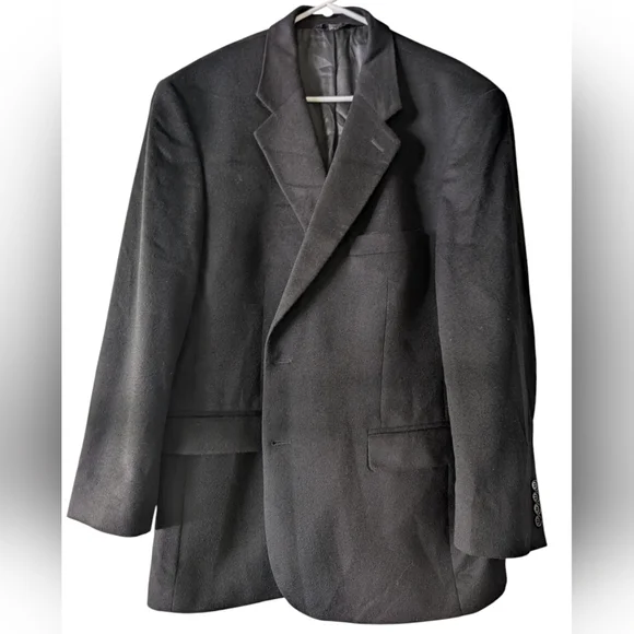 Brooks Brothers 346 Vintage 100% Cashmere Black Men's Blazer 46R
